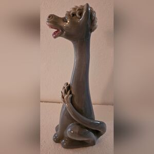 Gray Ceramic Dragon Figurine